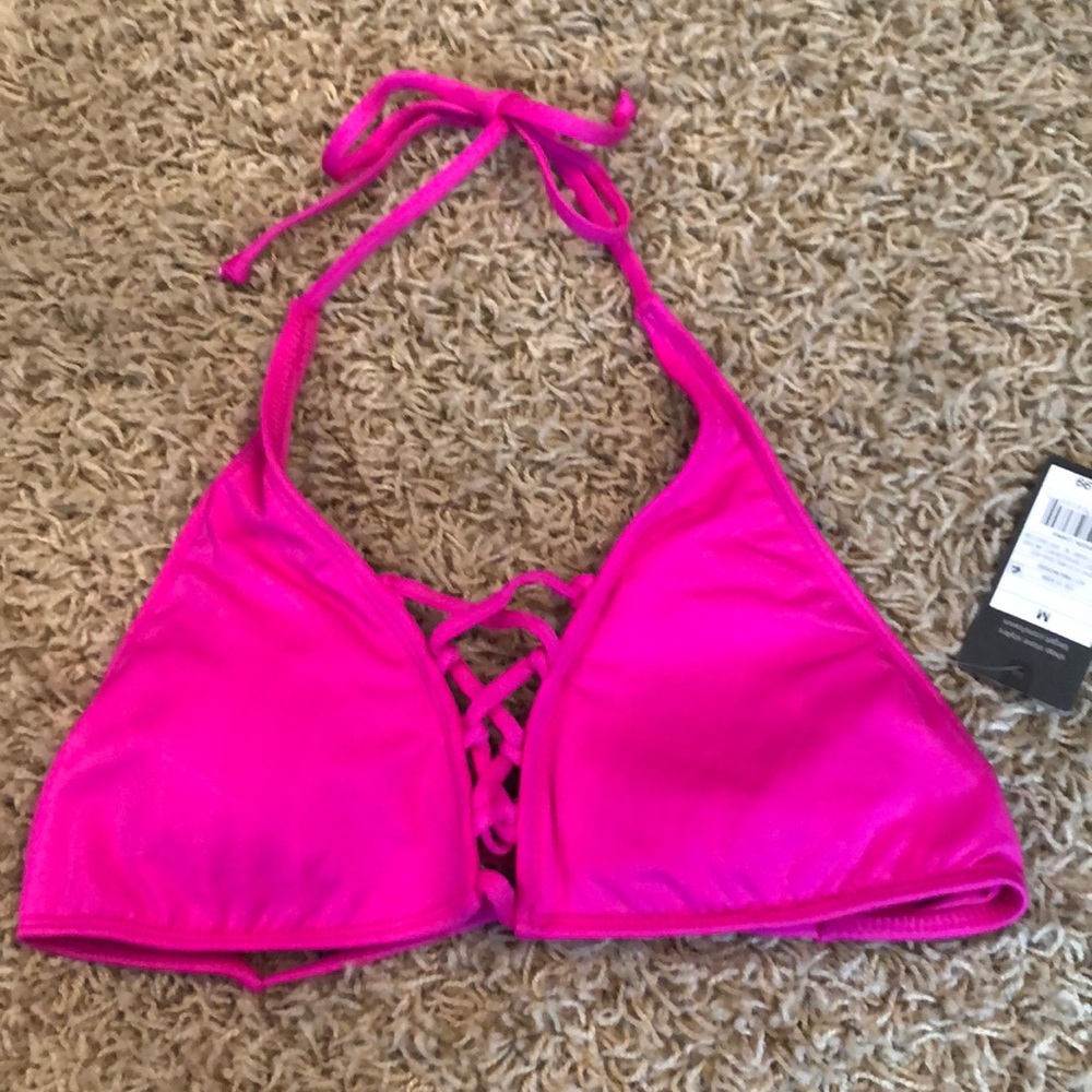 Pink bikini top